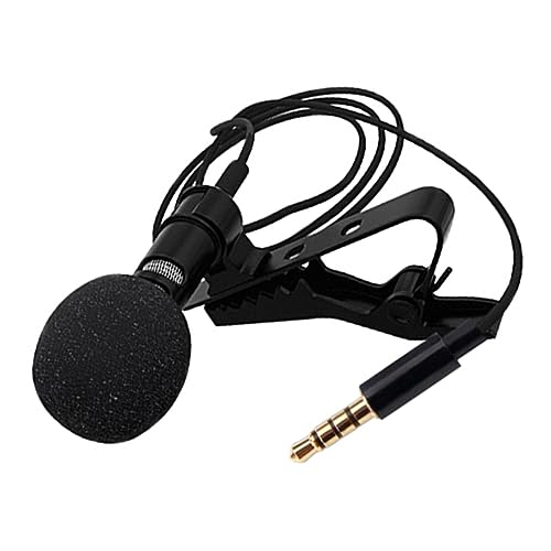 Vaguelly 1Satz Clip Lavalier Mikrofon Mit Vergoldungstecker Omnidirektionales Mikrofon Für Interviews Live Streaming Und Online Unterricht Kabel Einfach Zu Befestigen von Vaguelly