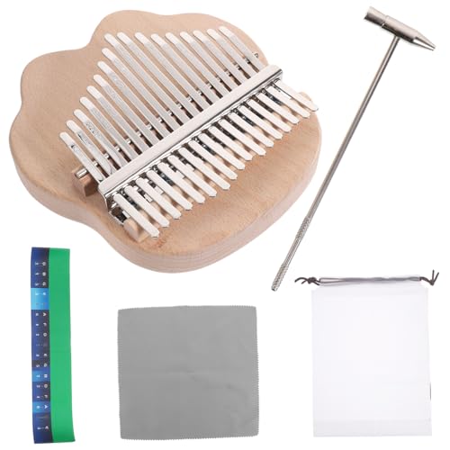 Vaguelly 1Satz Kalimba mit Tasten Tragbares Daumenklavier für Anfänger Fingerklavier Musikinstrument für Erwachsene Kompaktes Design für Einfache Handhabung und Transport von Vaguelly