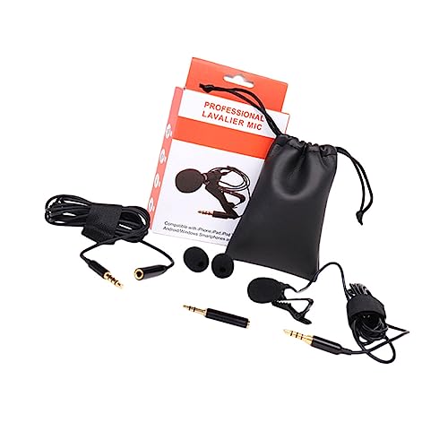 Vaguelly 1Satz Lavalier Revers Mikrofon Teiliges Omnidirektionales Kondensatormikrofon Für Smartphone DSLR Camcorder Und PC Clip Mikrofon Für Audioaufnahmen Und Vlogs von Vaguelly