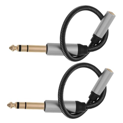 Vaguelly 2 Stücke Kopfhörer-verlängerungskabel 6,35 Mm Auf 3,5 Mm Buchse Aux-audiokabel Audio-konvertierungskabel Für Tragbare Audiogeräte Im Theater von Vaguelly