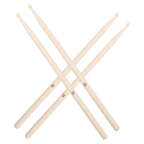 Vaguelly 2Paare Ahorn Drumsticks Rutschfeste Percussion Sticks für Schlagzeug Musikinstrumente Komfortabel Langlebig Vielseitig Einsetzbar Hochwertiges Material von Vaguelly