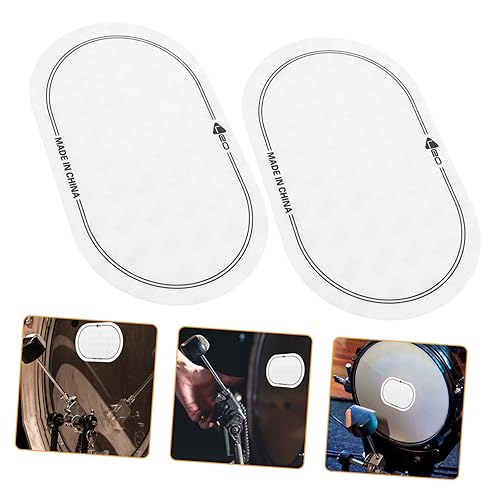 Vaguelly 2Stücke Drum Skin Sticker für Bassdrum Schützt und Verstärkt Trommelkopf Hochwertiges Trommelhautzubehör für Schlagzeuger Langlebige und Waschbare Patches von Vaguelly