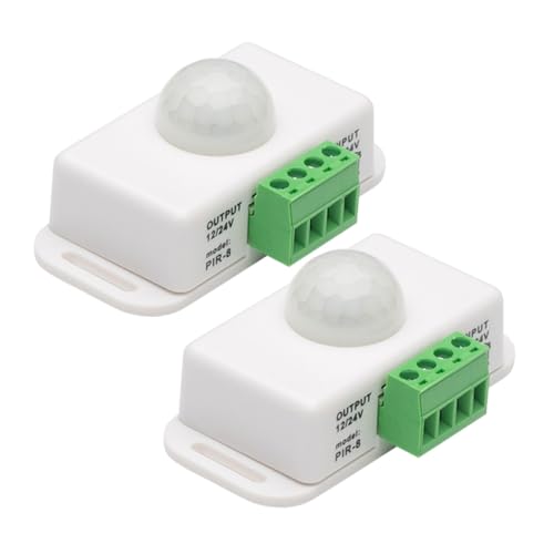Vaguelly 2Stücke Pir Bewegungsmelder Infrarotsensor Schalter Für Hochtemperaturbeständig Für Innen Und Außenbeleuchtung Für LED Streifen Und Wandlampen Vaguelly 2Stücke Pir Bewegungsmelder Infrarotsensor Schalter Für Hochtemperaturbeständig Für Innen Und Außenbeleuchtung Für LED Streifen Und Wandlampen von Vaguelly