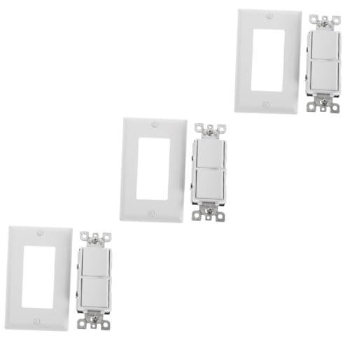 Vaguelly 3 Stück 2 Beleuchtetes Licht umgeben runden Dual Doppelschalter Lichtschalter moderner Lichtschalter doppellichtschalter doppellichtchalter leichte Abdeckung Wandleuchte Abs Weiß Vaguelly 3 Stück 2 Beleuchtetes Licht umgeben runden Dual Doppelschalter Lichtschalter moderner Lichtschalter doppellichtschalter doppellichtchalter leichte Abdeckung Wandleuchte Abs Weiß von Vaguelly