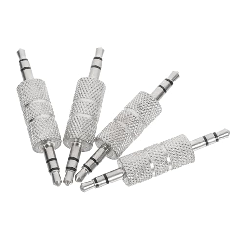 Vaguelly 4 Stück Audio-stecker Mikrofon Kabel Jack 3,5 Mm Stecker Auf Stecker Audio-Adapter Mixer-umwandlungsanschluss Audiokonvertierungsanschluss Lautsprecheradapter Zinklegierung von Vaguelly