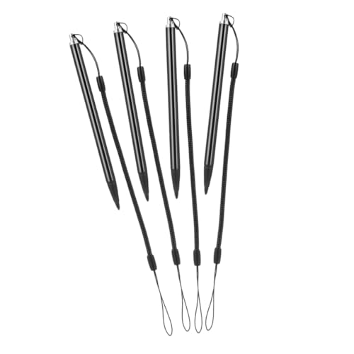 Vaguelly 4 Stück Resistiver Bildschirmstift Micky-Stift Touchscreen-Stift Computer-eingabestifte Für Touchscreens Intelligenter Stift Taschenstift Schlüsselbundstift Black Aluminiumrohr von Vaguelly