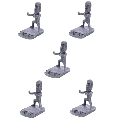 Vaguelly 5 Stück Mobiltelefonhalterung Für Stand Montieren Telefonhalter Bett Handy Schreibtischhalter Multifunktionale Handyhalterung Moai Telefonständer Harz Dark Grey Vaguelly 5 Stück Mobiltelefonhalterung Für Stand Montieren Telefonhalter Bett Handy Schreibtischhalter Multifunktionale Handyhalterung Moai Telefonständer Harz Dark Grey von Vaguelly