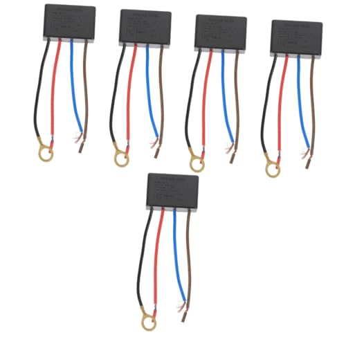 Vaguelly 5 Stück Tischlampe Berührungsschalter Dimmbare Nachttischlampe Dimmen Touch-lampensteuerung Led-schreibtischlampe Mit Touch-steuerung Dimmer Klein Berühren Schalten Abs Black von Vaguelly