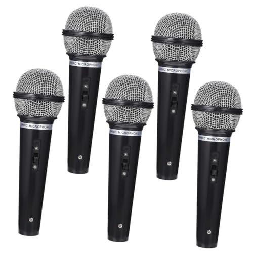 Vaguelly 5Stücke Gefälschtes Mikrofon Realistisches Simulationsmikrofon Für Karaoke Partys Und Bühnenauftritte Für Kleine Reporter Und Schauspieler von Vaguelly