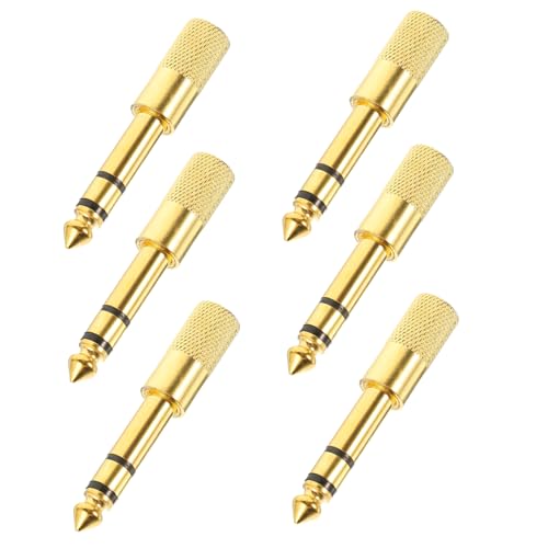 Vaguelly 6 Stück Jack Aux Klinkenstecker Adapter Stereo Kopfhörer Adapter Lautsprecher-Hilfskabel-Buchsenadapter Audio Adapter für Mikrofone Audioadapter für Mic Audio-Umwandlungskopf Abs von Vaguelly