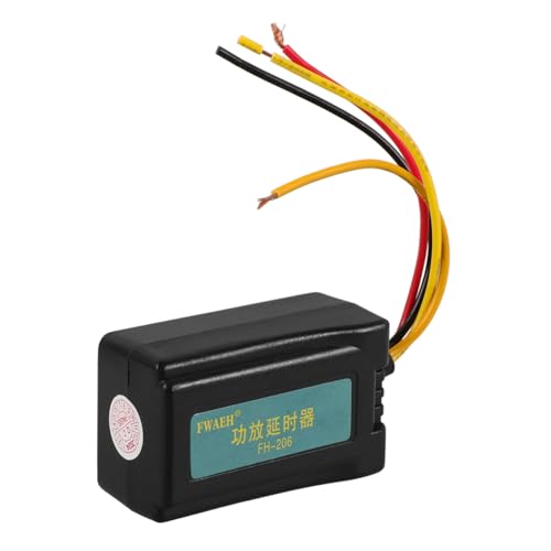 Vaguelly Audioverzögerung Lautsprecher-Controller-Modul Lautsprecher-Timer Elektrischer Verzögerungszeitschalter drinnen mechanisch Auto-Timer-Relais Zeitverzögerungsrelais Abs Black von Vaguelly