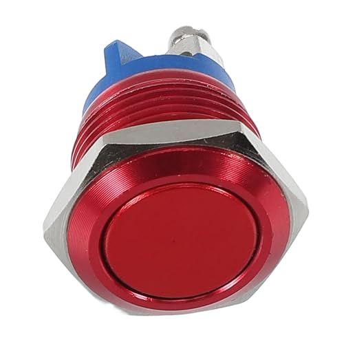 Vaguelly Druckknopfschalter aus Metall Druckschalter momentaner Schalter Druckknopf-Starterschalter Kippschalter Startknopf drücken momentane Taste Kupfer rot Vaguelly Druckknopfschalter aus Metall Druckschalter momentaner Schalter Druckknopf-Starterschalter Kippschalter Startknopf drücken momentane Taste Kupfer rot von Vaguelly