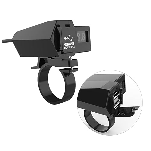 Vaguelly Hochwertiges Wasserdichtes USB Ladegerät für Telefon und Digitalkamera mit Dual USB Anschlüssen für Motorräder Boote und Autos Schwarz Vaguelly Hochwertiges Wasserdichtes USB Ladegerät für Telefon und Digitalkamera mit Dual USB Anschlüssen für Motorräder Boote und Autos Schwarz von Vaguelly