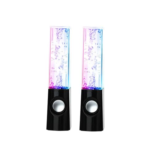 Vaguelly Kabelgebundene PC Lautsprecher mit LED Beleuchtung Wasserspiel Stereolautsprecher für Smartphone Schwarz Faszinierender Magischer Vaguelly Kabelgebundene PC Lautsprecher mit LED Beleuchtung Wasserspiel Stereolautsprecher für Smartphone Schwarz Faszinierender Magischer von Vaguelly