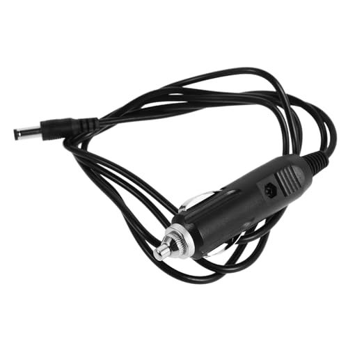 Vaguelly Netzkabelstecker Auto Netzkabel Stecker Auf Zigarettenanzünder-adapter Automobilzulieferer Autoladegerät, Verlängertes Netzkabel Zigarettenanzünderkabel Autozubehör Black Metall von Vaguelly