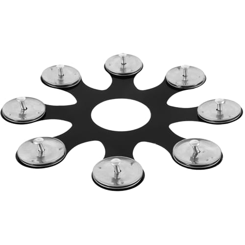 Vaguelly Schwarzes Montierbares Becken Hi-Hat Tamburin Becken Hi-Hat Metall Tamburin Trommel Hi-Hat Diy-Set Becken-Hi-Hat-Zubehör von Vaguelly