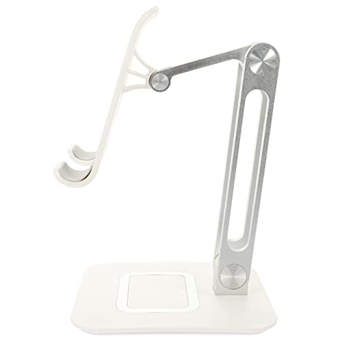 Vaguelly Tablet-Halter Steht Einstellbar Schreibtischhalterung Montiert Montieren Stand Zelle Handyhalterung Handy-ständer Für Den Schreibtisch Tischtelefonständer Weiß Aluminiumlegierung von Vaguelly