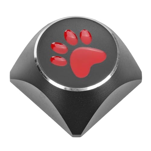 Vaguelly geprägte Tastenkappe Mechanical Keyboard mechanische tatatur keycap Tastaturen taktil mechanische Tastatur Tastenkappe für Gamer Katzenpalmen-Tastenkappe Aluminiumlegierung Black von Vaguelly