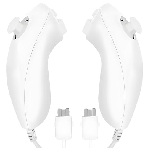 2-Pack Nunchuk Controller für Wii: Remote Nunchuk Jostick Game Controller Kompatibel, Nunchuck-Controller Joystick,Ersatz Controller Kompatibel,Nunchuck Controller für Nintendo Wii und Wii U Console 2-Pack Nunchuk Controller für Wii: Remote Nunchuk Jostick Game Controller Kompatibel, Nunchuck-Controller Joystick,Ersatz Controller Kompatibel,Nunchuck Controller für Nintendo Wii und Wii U Console von Vaileal