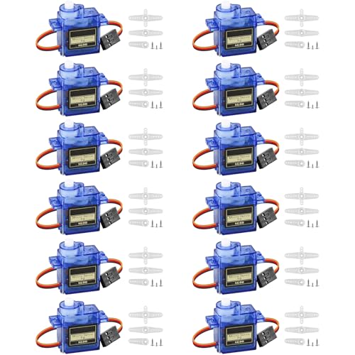 Vaileal 12PCS 9G Micro Servo Motor: Micro Servo Motor 9G für RC Robot Arm/Hand/Gehen Hubschrauber Boot Flugzeug Helikopter Auto Fahrzeugmodelle Steuerung mit Kabel, Kabel Mini Servos Arduino Project Vaileal 12PCS 9G Micro Servo Motor: Micro Servo Motor 9G für RC Robot Arm/Hand/Gehen Hubschrauber Boot Flugzeug Helikopter Auto Fahrzeugmodelle Steuerung mit Kabel, Kabel Mini Servos Arduino Project von Vaileal
