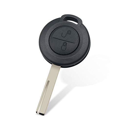 Vailikey 2-Tasten Autoschlüssel Gehäuse für Mitsubishi Colt, Warrior, Carisma, Spacestar (2005-2012) mit ungeschliffener Klinge (Schwarz, Kunststoff, PKW) von Vailikey