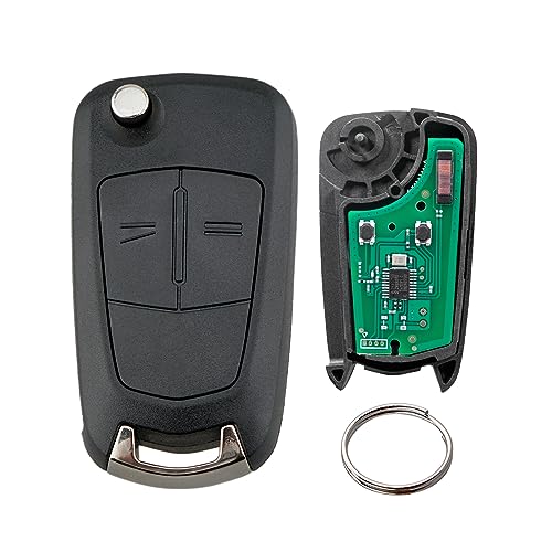 2 Tasten Klapp Schlüssel Fernbedienung für Vauxhall Corsa D Meriva B (433MHz PCF7941 Chip) (Delphi-System) von Vailikey