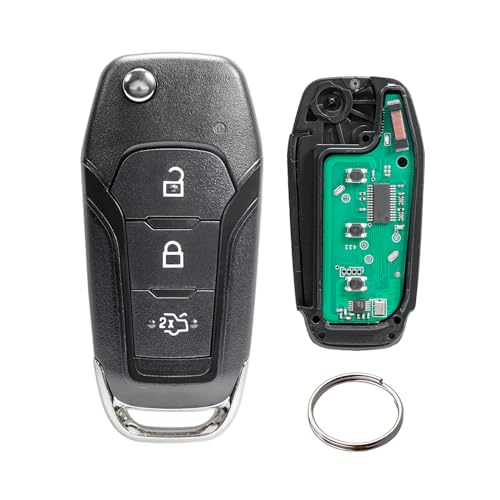 3 Tasten Klapp Schlüssel Fernbedienung für Ford Mondeo KA Galaxy S-max (433MHz ID49 Chip FSK DS7T-15K601-B) (3 Tasten) von Vailikey
