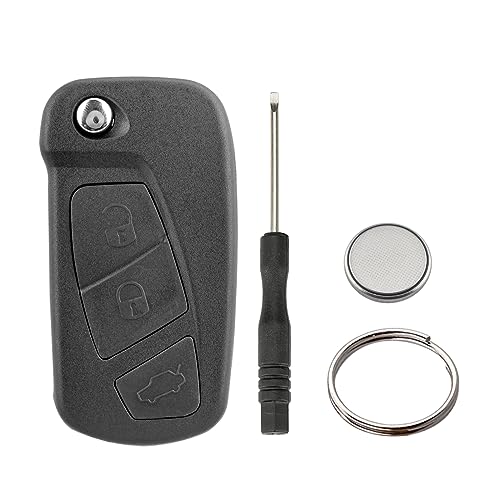 3 Tasten Schlüssel Fernbedienung Gehäuse für Ford KA 2008-2012 RU8 (Mit Batterien) von Vailikey