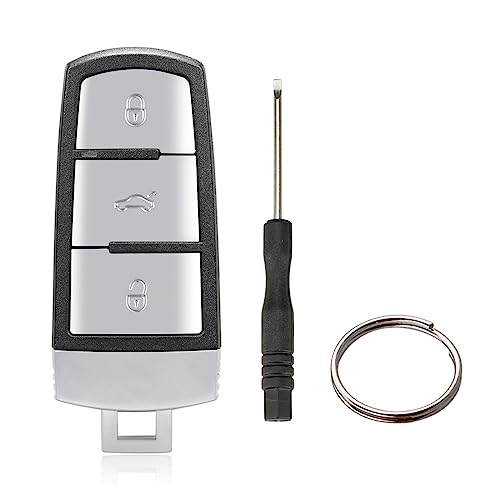 3-Tasten Smart Remote Schlüssel Fernbedienung Gehäuse für VW Passat B6 B7 Magotan CC für 3C0959752BA 3C0959752AD (Keine Batterien) von Vailikey
