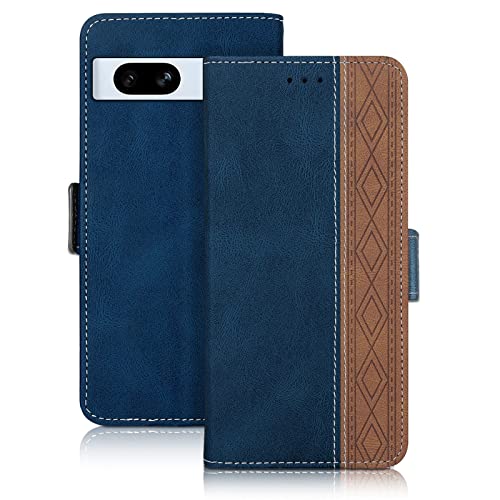 Vaitasy Handyhülle Google Pixel 7A, Premium PU Leder Schutzhülle mit Kartenfach Wallet Standfunktion Cover Magnetverschluss Hülle Kompatibel mit Pixel 7A, Blau von Vaitasy