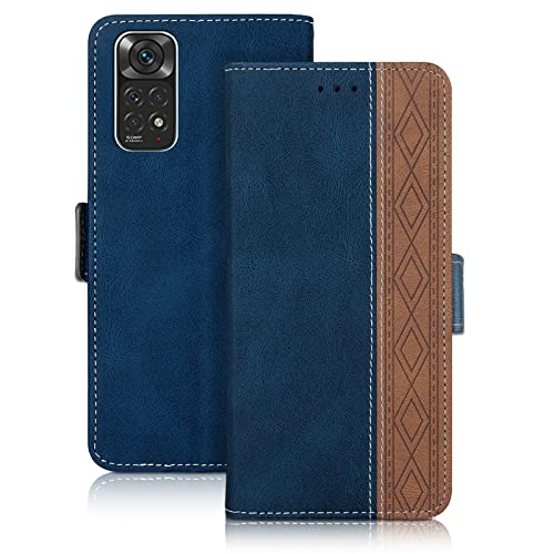 Vaitasy Handyhülle Xiaomi Redmi Note 11/ Note 11S, Magnetisch Flip Book Schutzhülle mit Kartensteckplatz Standfunktion Cover Hülle für Redmi Note 11/ Note 11S, Blau von Vaitasy