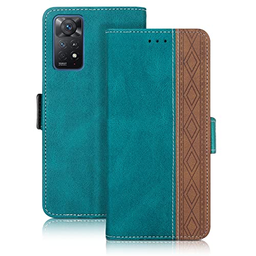 Vaitasy Handyhülle Xiaomi Redmi Note 11 Pro 4G/ 5G, Magnetisch Flip Book Schutzhülle mit Kartensteckplatz Standfunktion Cover Hülle für Redmi Note 11 Pro+/ Redmi Note 11E Pro, Grün von Vaitasy