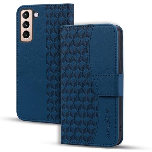 Vaitasy Handyhülle für Samsung Galaxy S21 Plus Hülle Premium PU Leder Magnetverschluss Schutzhülle mit Kartensteckplatz für Galaxy S21 Plus - Blau von Vaitasy