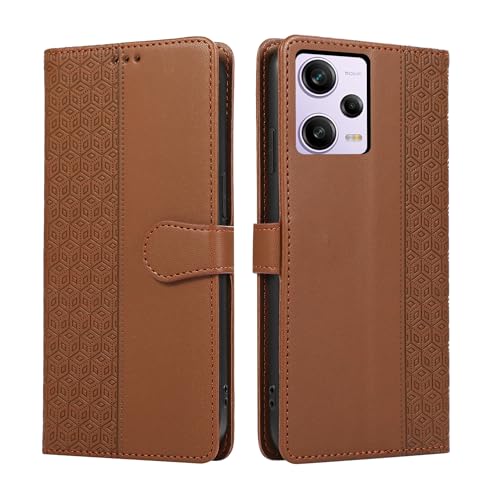 Vaitasy Handyhülle für Xiaomi Redmi Note 12 Pro 5G/Poco X5 Pro Flip PU Leder Xiaomi Poco X5 Pro Kartenfach Wallet Hülle Ständer Magnetisch Schutzhülle für Redmi Note 12 Pro 5G Braun von Vaitasy