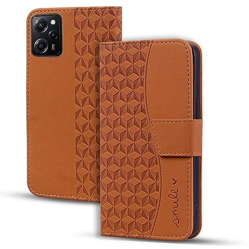 Vaitasy Handyhülle für Xiaomi Redmi Note 12 Pro 5G Hülle Premium PU Leder Magnetverschluss Schutzhülle mit Kartensteckplatz für Xiaomi Poco X5 Pro 5G - Braun von Vaitasy