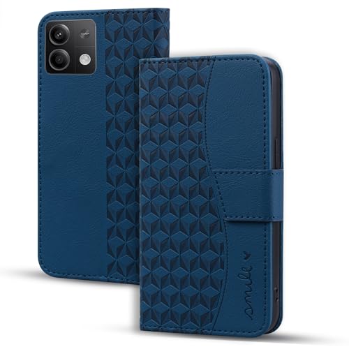 Vaitasy Handyhülle für Xiaomi Redmi Note 13 Hülle Premium PU Leder Magnetverschluss Schutzhülle mit Kartensteckplatz für Redmi Note 13 - Blau von Vaitasy