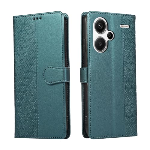 Vaitasy Handyhülle für Xiaomi Redmi Note 13 Pro Plus 5G Flip PU Leder Redmi Note 13 Pro Plus 5G Kartenfach Wallet Hülle Ständer Magnetisch Schutzhülle für Xiaomi Note 13 Pro Plus 5G Grün von Vaitasy