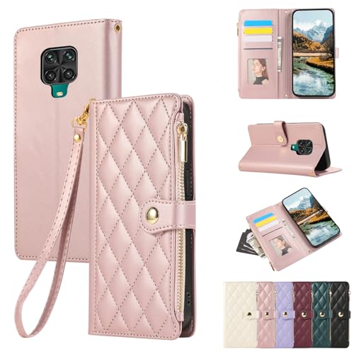 Vaitasy Handyhülle für Xiaomi Redmi Note 9S/Note 9 Pro 4G Reißverschluss Hülle Business PU Leder Klapphülle für Redmi Note 9 Pro 4G Schutzhülle mit Kartensteckplatz Ständer Roségold Vaitasy Handyhülle für Xiaomi Redmi Note 9S/Note 9 Pro 4G Reißverschluss Hülle Business PU Leder Klapphülle für Redmi Note 9 Pro 4G Schutzhülle mit Kartensteckplatz Ständer Roségold von Vaitasy