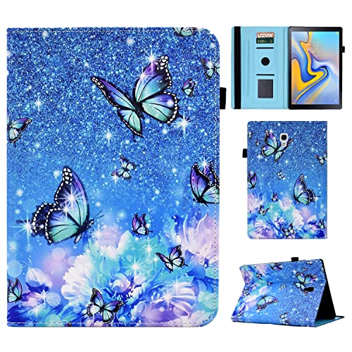 Vaitasy Hülle Samsung Galaxy Tab A 10.5 Zoll 2018 (SM-T590/ SM-T595), Kartenfach Wallet Cover mit Leicht Flip Book Schutzhülle für Galaxy Tab A 10.5" 2018 - Schmetterling von Vaitasy