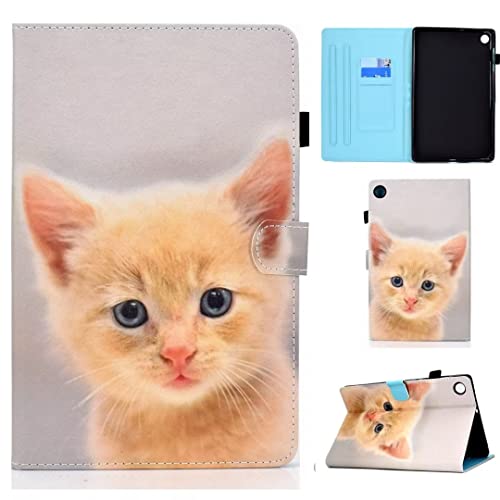 Vaitasy Hülle Samsung Galaxy Tab A8 2021 10.5" (SM-X207/ SM-X205/ SM-X200), Flip Book Cover Tablet Hülle mit Auto Sleep/Wake Funktion Shockproof Magnetisch für Galaxy Tab A8 - Süße Katze von Vaitasy