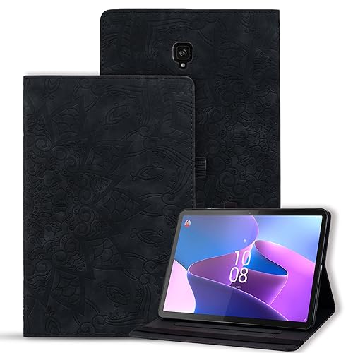 Vaitasy Hülle Samsung Galaxy Tab S4 10.5 Zoll 2018 Schutzhülle Multi-Winkel Folio Hülle mit Stifthalter für Galaxy Tab S4 2018 SM-T830/SM-T835 - Mandala Schwarz von Vaitasy