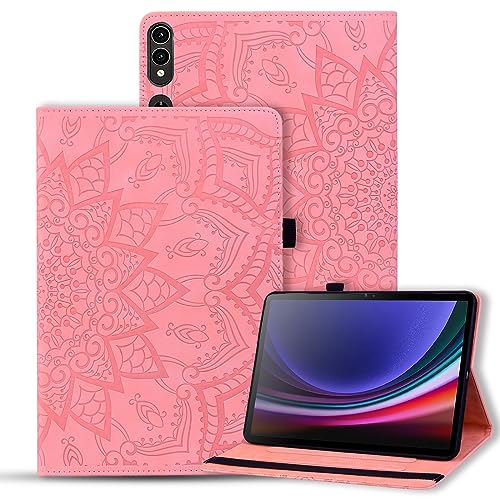 Vaitasy Hülle Samsung Galaxy Tab S10 Plus 12.4 Zoll 2024 Schutzhülle Auto Schlaf/Wach Funktion Hülle für Galaxy Tab S9 Plus/S8 Plus/S7 Plus/S7 FE - Mandala Rosa von Vaitasy