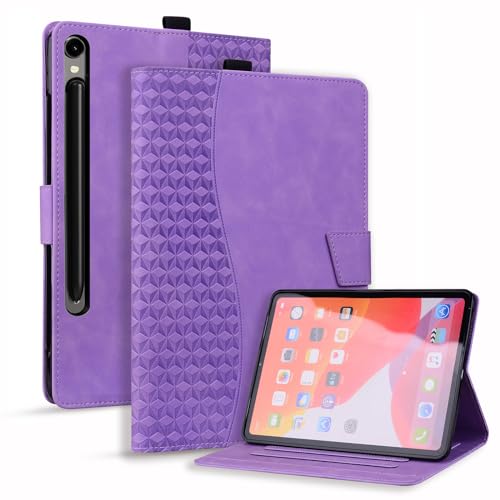 Vaitasy Hülle für Samsung Galaxy Tab S10 Plus/ S9 Plus/ S8 Plus/ S7 Plus/ S7 FE 12.4" Flip PU Leder mit Magnetisch Ständer Schutzhülle für Galaxy Tab S9 Plus - Lila von Vaitasy