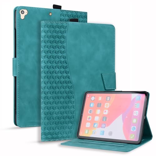 Vaitasy Hülle für iPad 9.7" 2018/2017 iPad Air 2/ iPad Air Flip PU Leder Schutzhülle mit Magnetisch Ständer für iPad 9.7" 6/5 Generation - Grün von Vaitasy