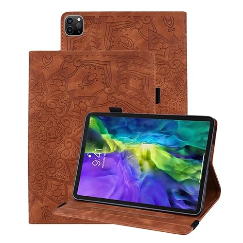 Vaitasy Hülle iPad Air 11 2024 iPad Pro 11 2022/2021/2020 Schutzhülle Auto Schlaf/Wach Funktion Hülle mit Standfunktion für iPad Air 5/4 10.9" 2022/2020 - Mandala Braun von Vaitasy