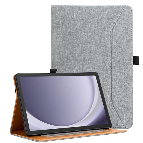 Vakarey Hülle für Samsung Galaxy Tab A9 Plus,Multiangle Support Stand Cover für Samsung Tablet A9 Plus Hülle 11 Zoll 2023,Grau von Vakarey