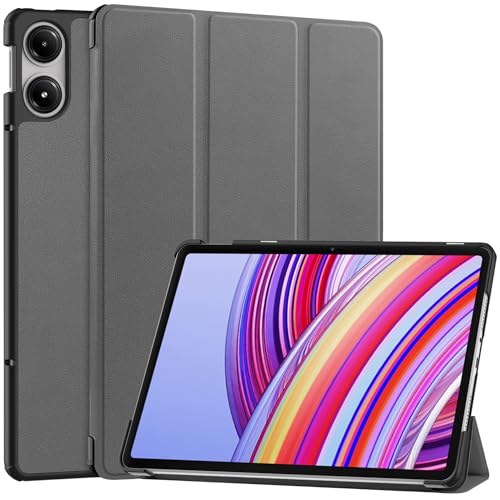 Vakarey für Redmi Pad Pro Hülle,Ultradünne Standabdeckung Hülle für Xiaomi Redmi Pad Pro 12.1 Zoll 2024 Tablette,Grau von Vakarey