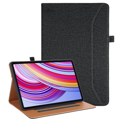 Vakarey für Redmi Pad Pro Hülle Mit Stifthalter,für Xiaomi Redmi Pad Pro 12.1 Zoll Hülle Kinder Stoßfest,Schwarz von Vakarey