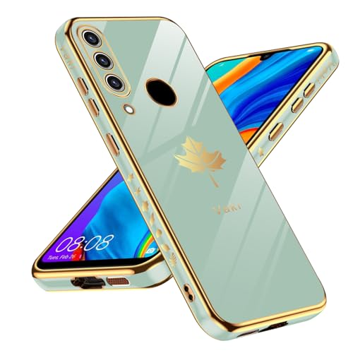 Handyhülle für Huawei P30 Lite Hülle, Silikon TPU Soft Stoßfest Galvanisierte Kameraschutz Schutzhülle P30 Lite, Case für Huawei P30 Lite Weich Ultra Dünn Cover Tasche (Grün) von Vaki