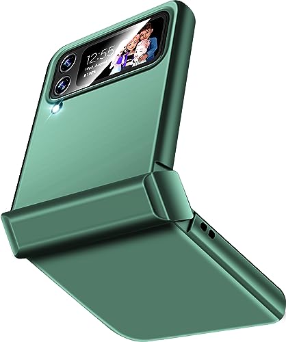 Handyhülle für Samsung Galaxy Z Flip 4 Hülle Ultra Dünn Leicht PC Schutzhülle Galaxy Z Flip 4 5G Klapphülle Slim Kratzfest Firma Flip Case für Samsung Z Flip 4 Tache Cover… (Grün) von Vaki